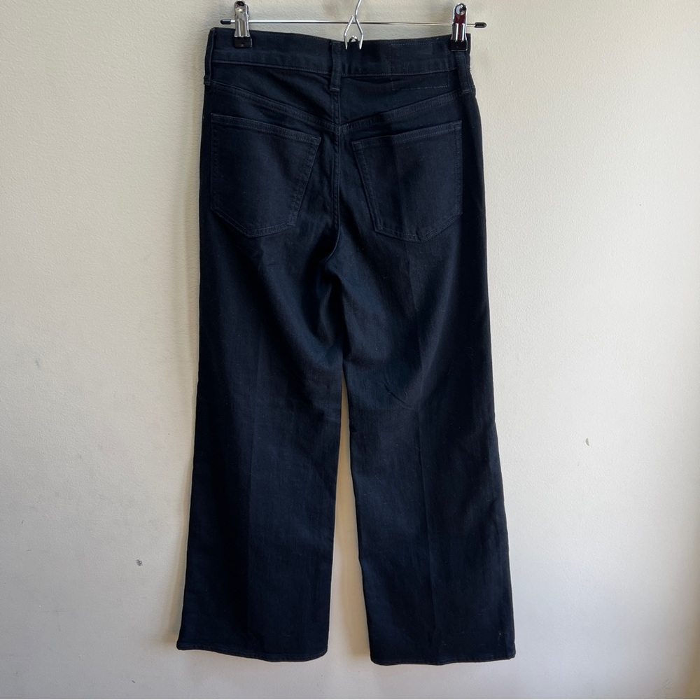 J. Crew Black High-Rise Wide Leg Jeans Sz 24P - Picture 6 of 14